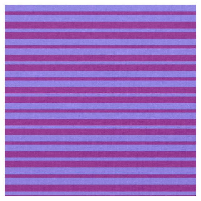 Medium Slate Blue and Purple Lined Pattern Fabric (Close Up)