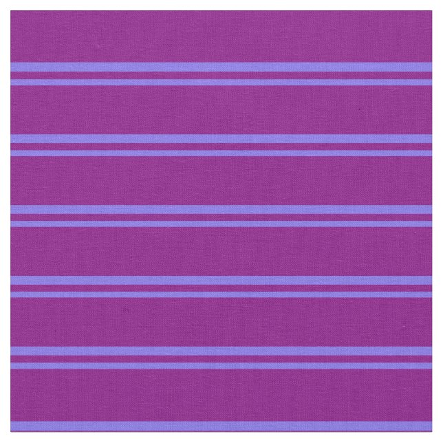 Medium Slate Blue and Purple Striped Pattern Fabric (Close Up)