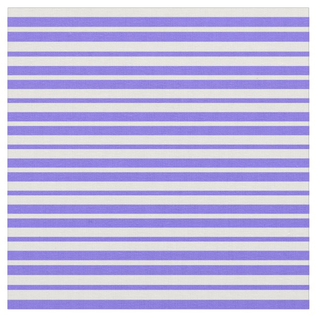 Medium Slate Blue and White Lines Pattern Fabric (Close Up)