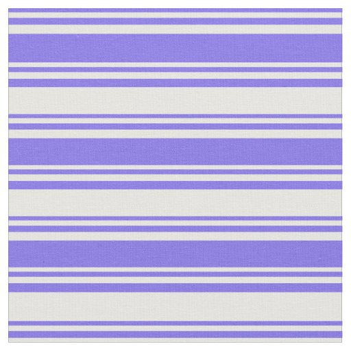 Medium Slate Blue and White Stripes Fabric