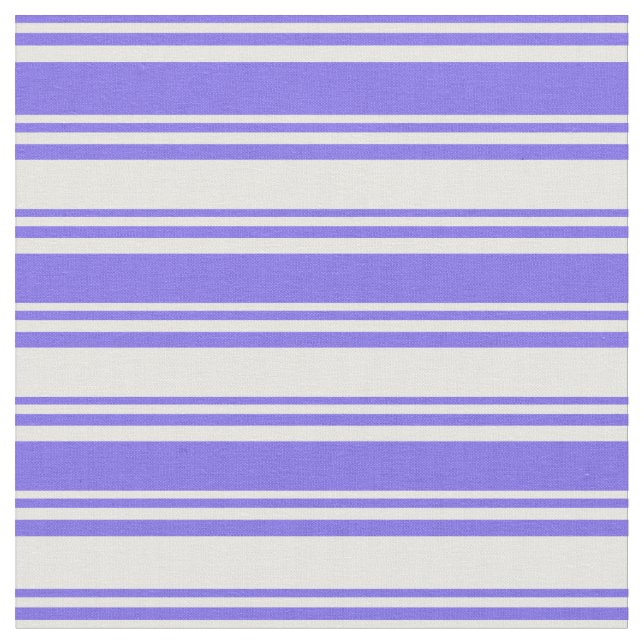 Medium Slate Blue and White Stripes Fabric (Close Up)