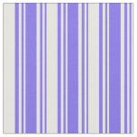 [ Thumbnail: Medium Slate Blue and White Stripes Fabric ]