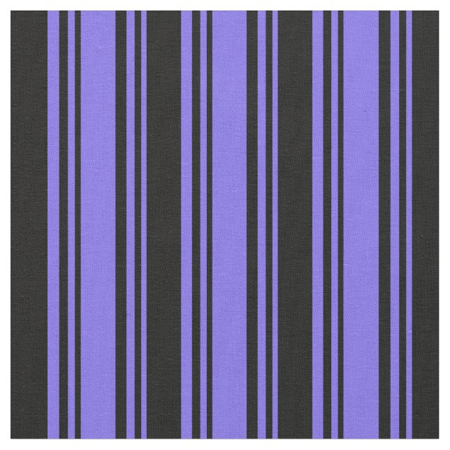 Medium Slate Blue & Black Pattern Fabric (Close Up)