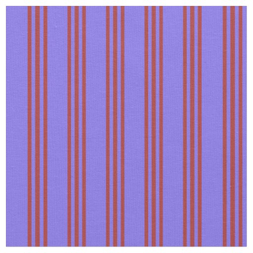 Medium Slate Blue & Brown Lined Pattern Fabric