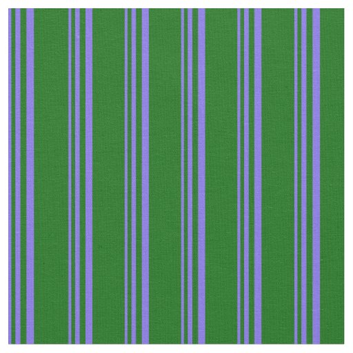 Medium Slate Blue & Dark Green Lined Pattern Fabric