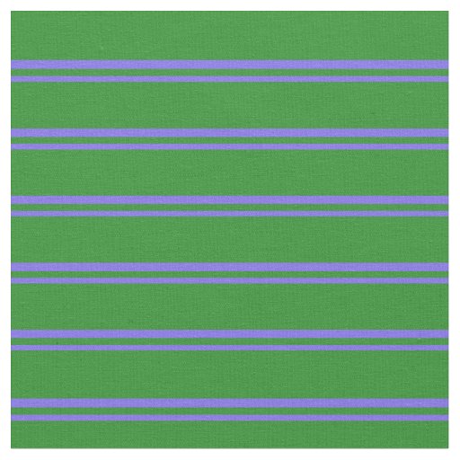 Medium Slate Blue & Forest Green Colored Stripes Fabric