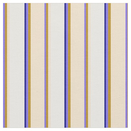 Medium Slate Blue, Goldenrod, Tan, White & Blue Fabric