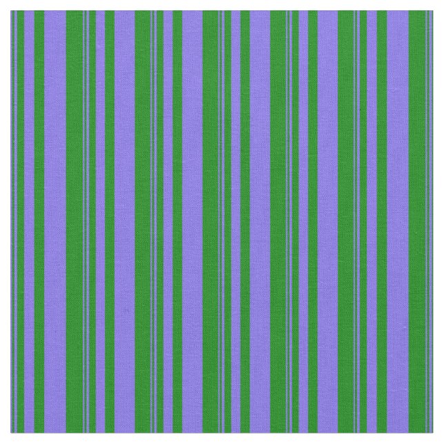 Medium Slate Blue & Green Colored Pattern Fabric (Close Up)