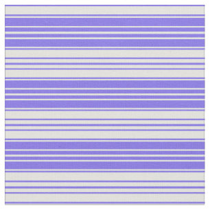 Medium Slate Blue & Light Cyan Lines Pattern Fabric