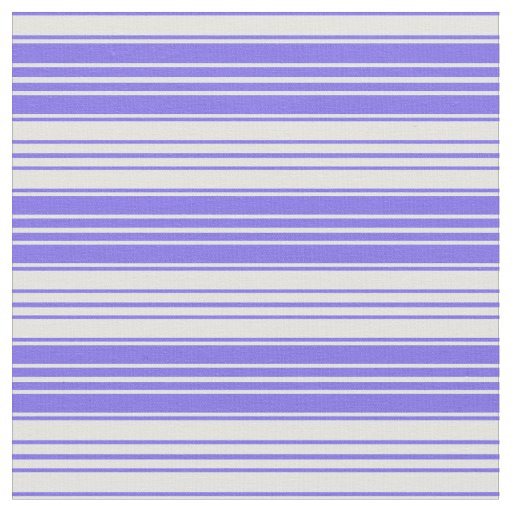 Medium Slate Blue & Light Cyan Lines Pattern Fabric