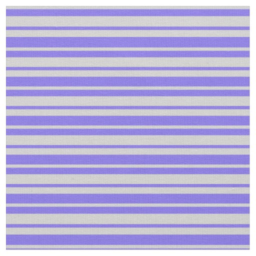 Medium Slate Blue & Light Gray Lined Pattern Fabric