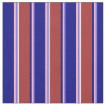 [ Thumbnail: Medium Slate Blue, Light Pink, Blue, Brown & White Fabric ]
