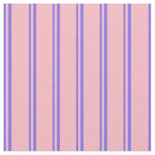 Medium Slate Blue & Light Pink Lines Fabric