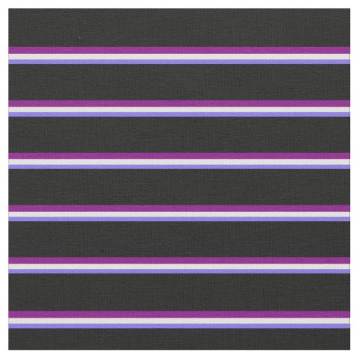 Medium Slate Blue, Light Yellow, Purple & Black Fabric