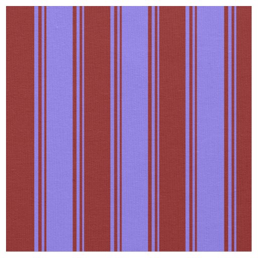Medium Slate Blue & Maroon Stripes/Lines Pattern Fabric