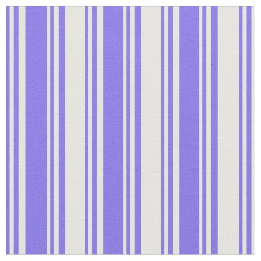 Medium Slate Blue & White Stripes Fabric