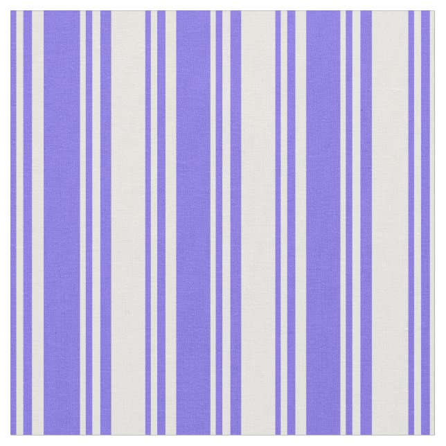 Medium Slate Blue & White Stripes Fabric (Close Up)