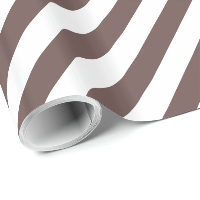 Medium Taupe Diagonal Stripe Wrapping Paper (Roll Corner)