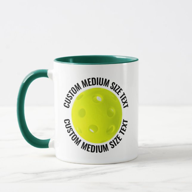 Medium Text H. GREEN Combo 11oz Custom Pickleball Mug (Left)