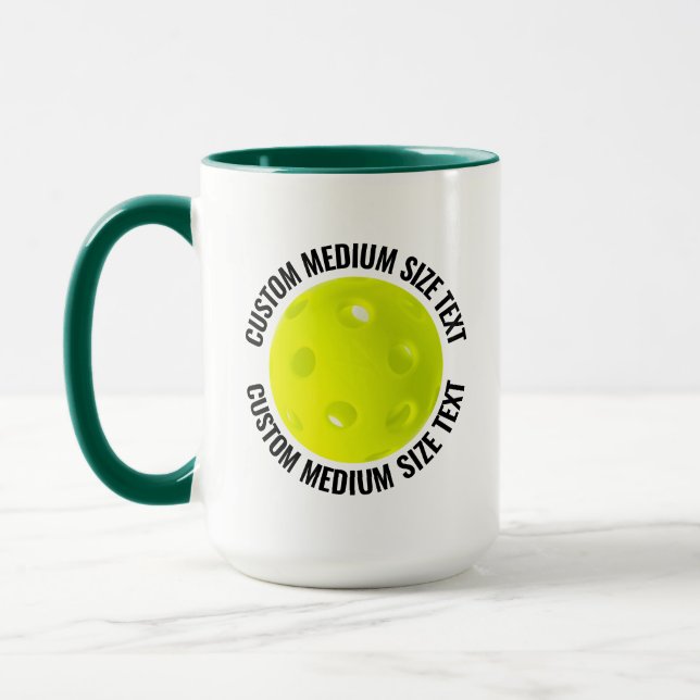 Medium Text H. GREEN Combo 15oz Custom Pickleball Mug (Left)