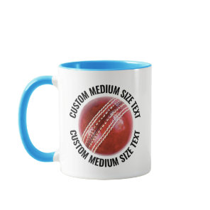 Medium Text LIGHT BLUE Combo 11oz Custom Cricket Mug