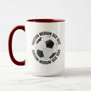 Medium Text MAROON Combo 15oz Custom Soccer Mug