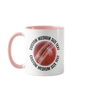 Medium Text PINK Combo 11oz Custom Cricket Mug