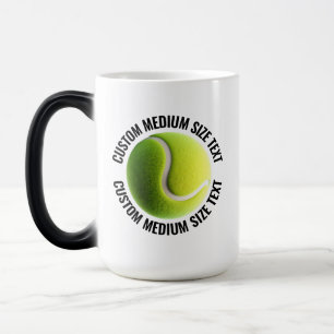 Medium Text, Tennis Ball 15oz Custom Heat Changing Color Morph Mug
