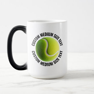 Medium Text, Tennis Ball 15oz Custom Heat Changing Color Morph Mug