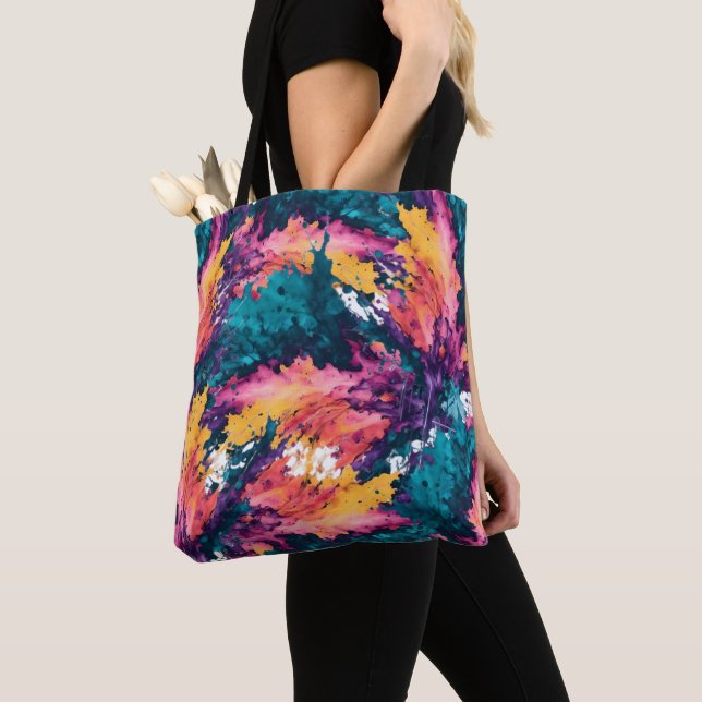 Medium Tote Bag Color Splash For Her (Close Up)