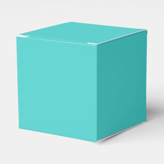 Medium Turquoise Classic Favor Box (Front Side)