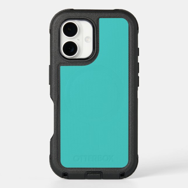Medium Turquoise OtterBox Defender iPhone 16 Case (Back)