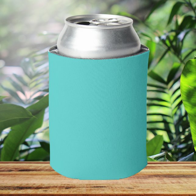 Medium Turquoise Solid Color Can Cooler (Creator Uploaded)