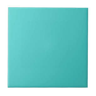 Medium Turquoise Solid Color Ceramic Tile