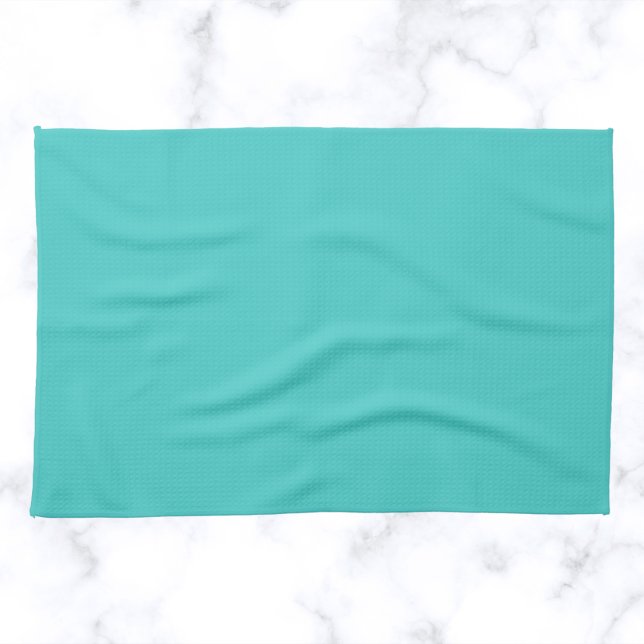 Medium Turquoise Solid Color Kitchen Towel (Creator Uploaded)