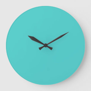 Medium Turquoise Solid Color Large Clock
