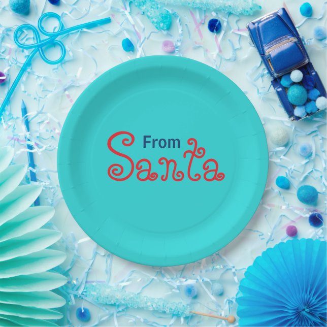 Medium Turquoise Solid Color  Paper Plates (Party)