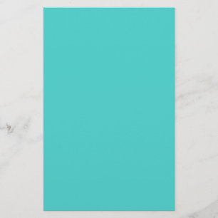 Medium Turquoise Solid Color Stationery