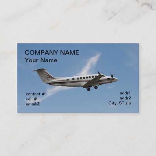 medium twin turbo prop business card