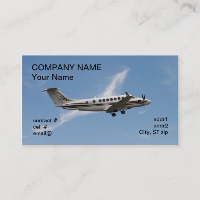 medium twin turbo prop business card (Front)