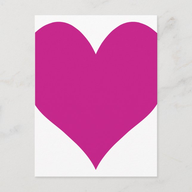 Medium Violet Red Heart Postcard (Front)