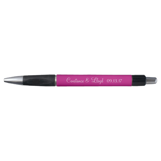 Medium Violet Red Personalized Wedding Favors Pen (Front)