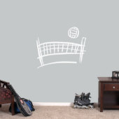 Medium Volleyball And Net Wall Decal (Front)