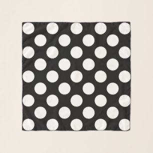 Medium White Dots on Black Jockey Silks Scarf