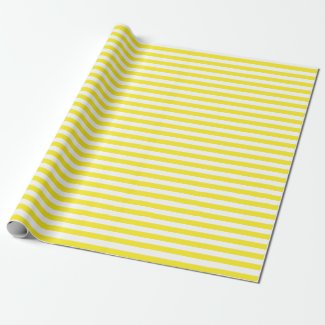 yellow and white stripes wrapping paper