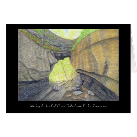 Medley Arch Natural Bridge - Appalachian Art Card (Front Horizontal)