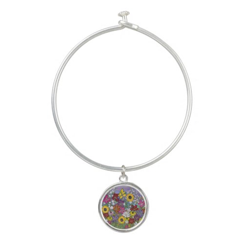 Medley Bangle Bracelet With Round Charm