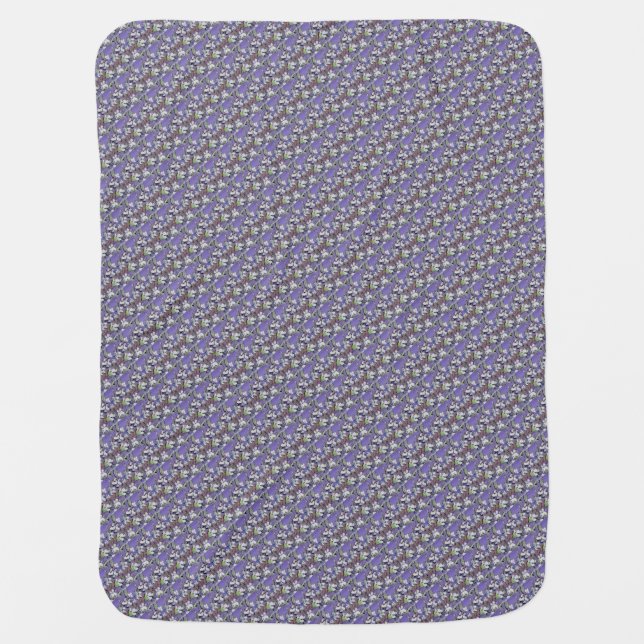 Medley Lavendar Diagonal Baby Blanket (Front)
