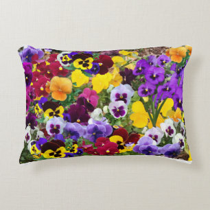 medley of pansies accent pillow