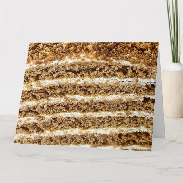 Medovik Honey Cake Abstract Card (Front)